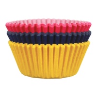 Capsules pour cupcakes en couleurs primaires - PME - 60 unités