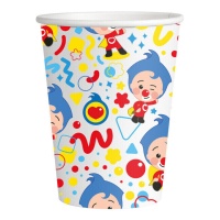 Gobelets de Clown Plim Plim de 250 ml - 8 unités