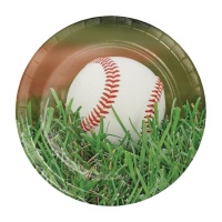 Assiettes de Baseball de 23 cm - 8 unités