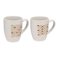 Tasse de 350 ml motif géométrique - 1 unité