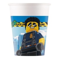 Gobelets en carton compostable Lego Police de 200 ml - 8 unités