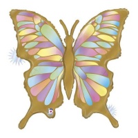 Ballon en forme de papillon opale de 84 cm - Grabo