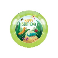 Ballon rond Joyeux Anniversaire Insectes de 45 cm - Creative Converting