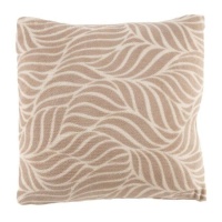 Coussin de feuilles beige de 43 cm