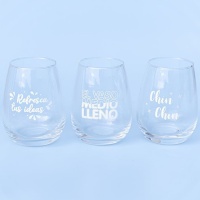 Verre de 420 ml avec message