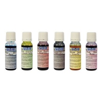 Ensemble de colorants pour aérographe de 25 ml - PME - 6 unités