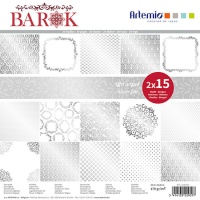 Kit de papiers pour scrapbooking Barok effet métallisé - Artemio - 30 feuilles