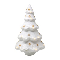 Sapin de Noël enneigé avec lumière LED de 35 cm