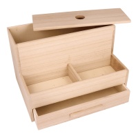 Organisateur en bois avec tiroirs de 25 x 18 x 16 cm