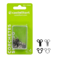 Agrafes pour fermetures de 1,5 cm assortis - Castelltort - 24 paires