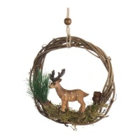 Suspension décorative avec figure de cerf de 12,5 cm