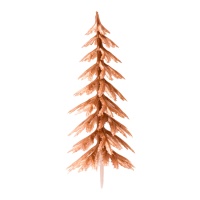 Décorations de gâteau en forme de sapin de Noël en bronze de 8,5 cm - Dekora - 72 unités