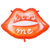 Ballon de lèvres Kiss me de 86,5 x 65 cm - Partydeco