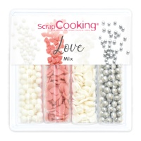 Kit de sprinkles variés Love de 56 g - scrapcooking