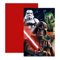 Invitations Star Wars Galaxy - 6 unités