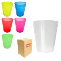 Gobelets en plastique de 500 ml couleurs variées - 384 unités