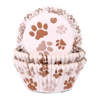 Capsules pour cupcakes empreintes de chien marron - House of Marie - 50 unités