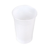 Gobelets en plastique blanc de 200 ml - 100 unités