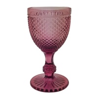 Verre de 230 ml gravé rose - 1 unité