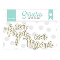 Chipboard de Avec papa et Avec maman - Artis decor - 4 unités