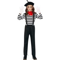 Costume de mime avec bretelles pour enfant