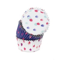 Capsules pour cupcakes en aquarelle - PME - 60 unités