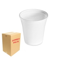 Gobelets de 160 ml en plastique blanc - 1000 unités