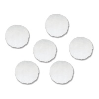 Pompons blancs de 4 cm - 6 unités