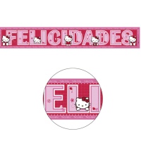 Guirlande félicitations de Hello Kitty de 90 cm - 2 unités