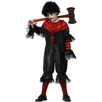 Costume de clown noir et rouge pour enfant