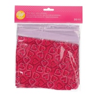 Sachets pour bonbons en forme de coeur - Wilton - 20 unités