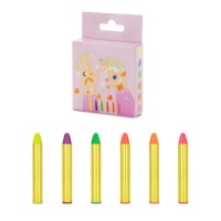 Maquillage crayon Peinture corporelle de 5,5 cm - 6 couleurs