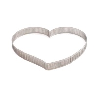 Moule à coeur microperforé en acier inoxydable 18 x 16 x 3,5 cm - Décorer