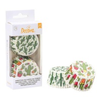 Capsules pour cupcakes à motif de cactus - Decora - 36 unités