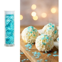 Confettis de flocons de neige bleus de 1 g