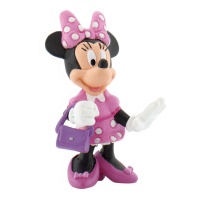 Figurine pour gâteau de Minnie Mouse avec sac à main de 7 cm - 1 unité