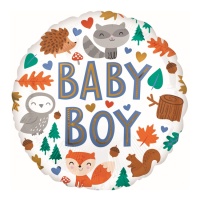 Ballon rond avec petits animaux Baby Boy de 43 cm - Anagram