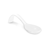 Cuillère en forme d'arc en plastique transparent de 12,8 x 4 cm pour cocktail - 50 unités