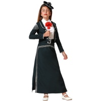 Costume de mariachi noir élégant pour fille