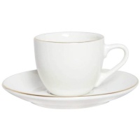 Tasse à café de 90 ml avec bord doré