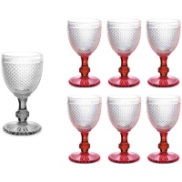 Verre à vin 330 ml diamant - 6 unités