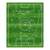 Serviette de terrain de football de 20 x 16,5 cm - 20 unités