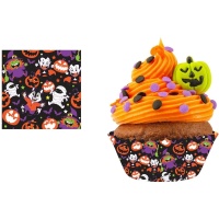 Cápsulas pour cupcakes de Joyeux Halloween - 50 unités