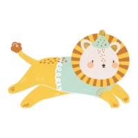 Serviettes lion bébé de 16 x 10 cm - 20 unités