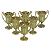 Mini trophées dorés - 6 unités