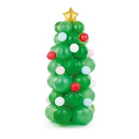 Guirlande de ballons en forme de sapin de Noël - PartyDeco - 98 unités