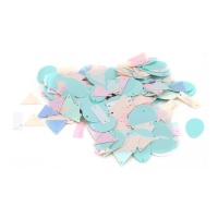 Paillettes de formes assorties pastel - 15 gr