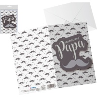 Carte de voeux Papá moustaches