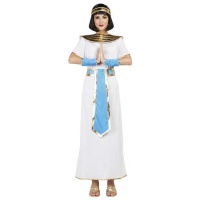 Costume d'égyptienne avec ceinture bleue pour femme