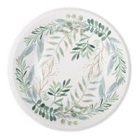 Assiettes Greenery de 18 cm - 8 unités